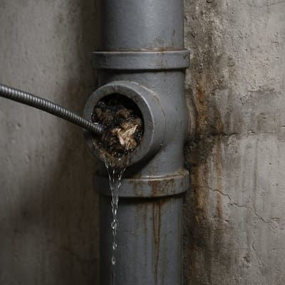 Signes d'une colonne générale d'immeuble bouchée - Aprime Fluides