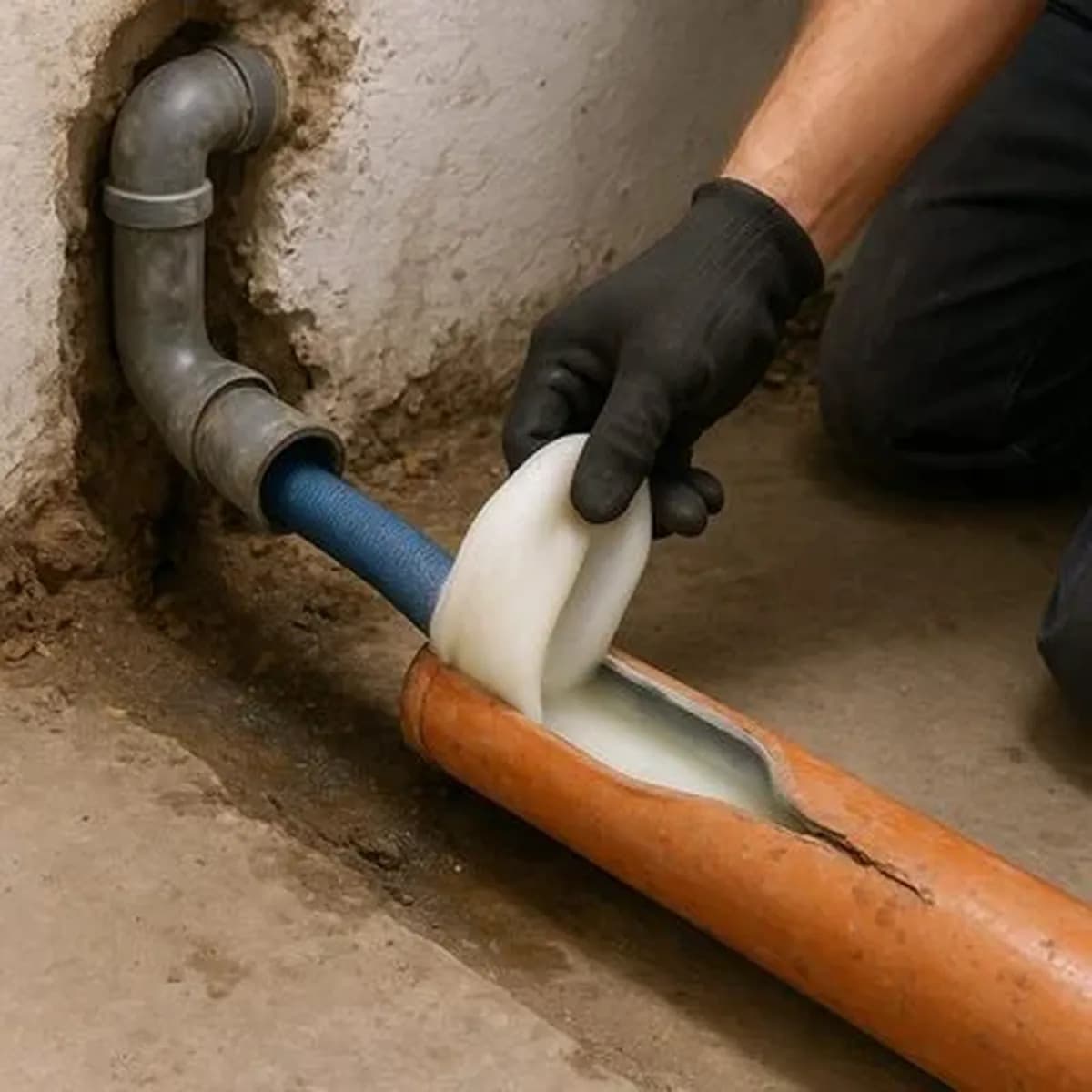 Chemisage de canalisation par gaine UV polymérisée — Aprime Fluides Île-de-France