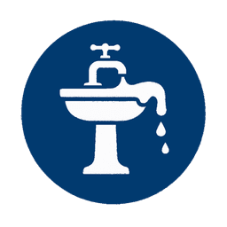 Pictogramme Débouchage Évier – Lavabo — icône service Aprime Fluides, débouchage canalisation