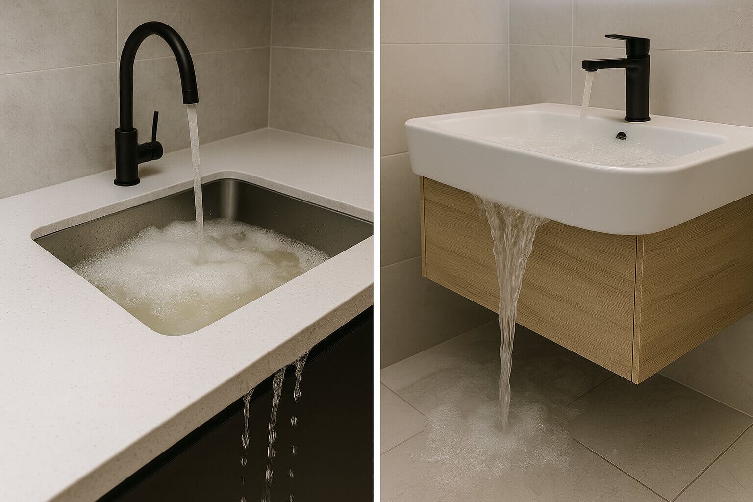 Débouchage évier et lavabo de cuisine ou salle de bains — siphon et canalisation, Aprime Fluides