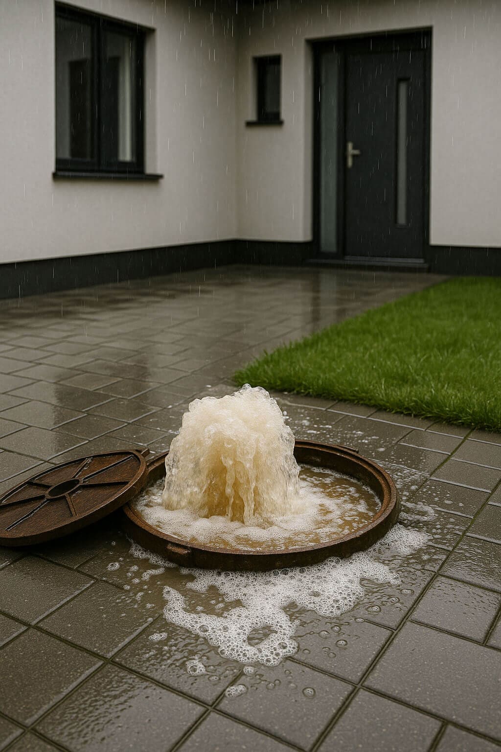 Débouchage regard extérieur et branchement égout — réseau privatif, Aprime Fluides