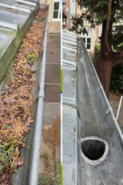 Gouttières qui débordent ? N'attendez pas l'infiltration pour agir ! — Aprime Fluides Débouchage Eaux pluviales/Gouttières Île-de-France