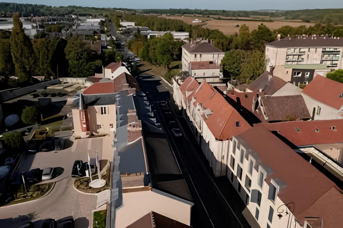 Vue quartier ou commune Saint-Brice-sous-Forêt — zone d'intervention débouchage canalisation Aprime Fluides