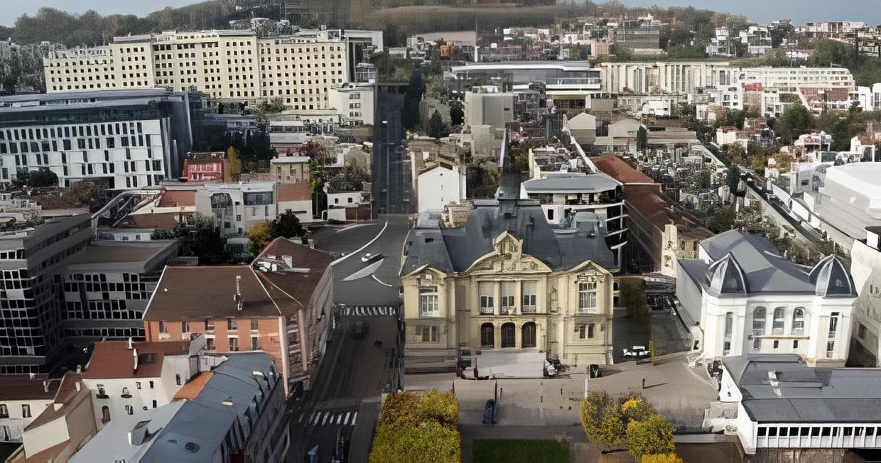 Vue quartier ou commune Suresnes — zone d'intervention débouchage canalisation Aprime Fluides