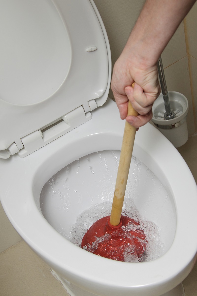 Déboucher un wc : utilisation d'une ventouse