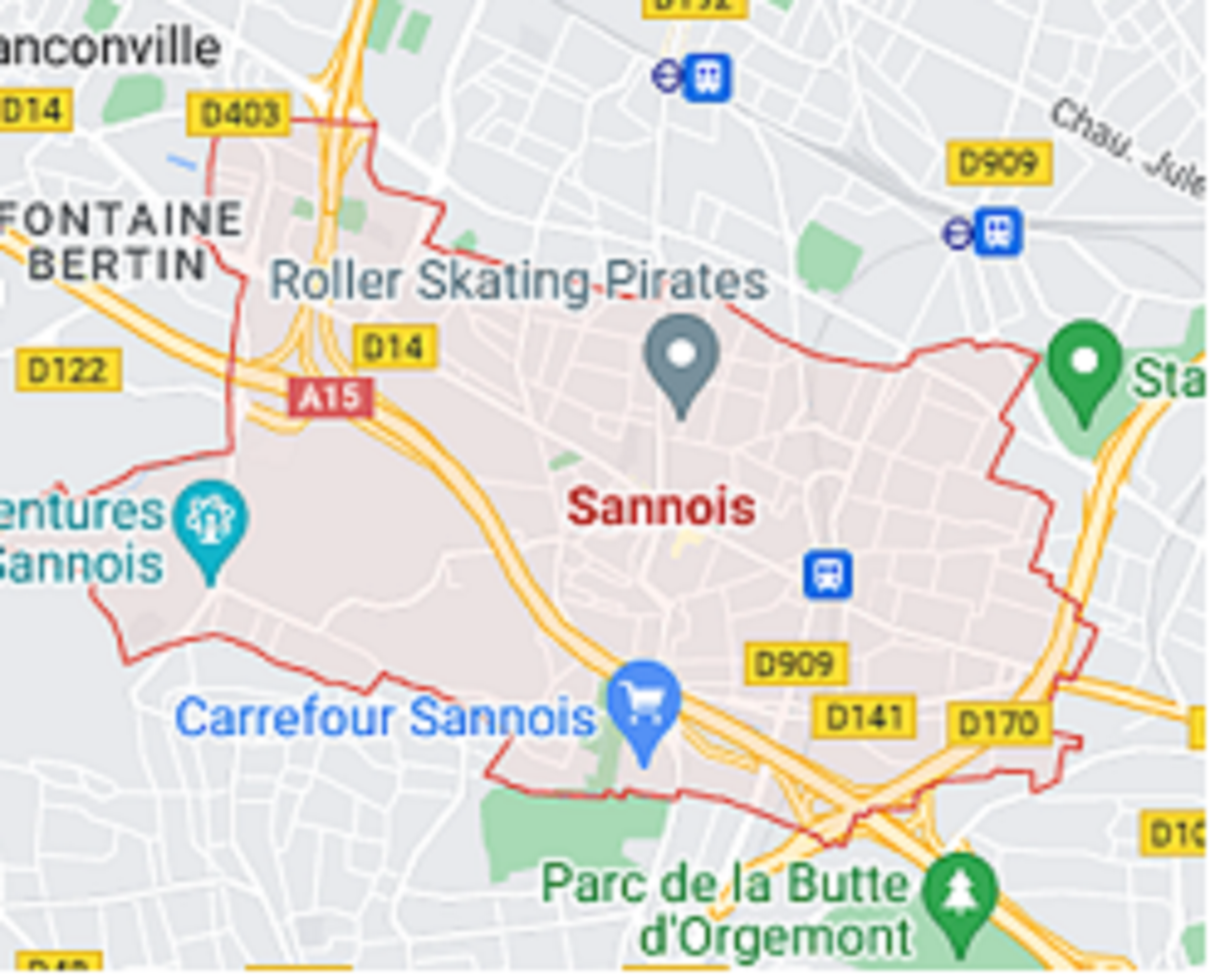 carte maps google sannois