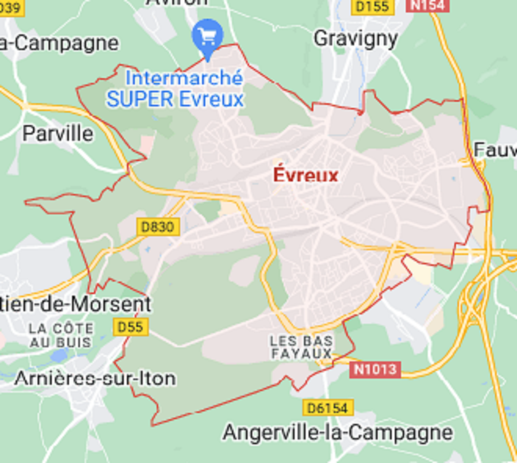 carte maps evreux