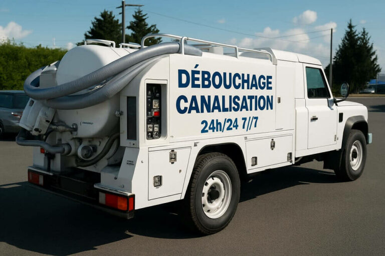 Débouchage canalisation wc avec camion hydrocureur